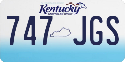 KY license plate 747JGS