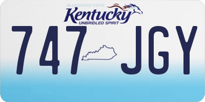 KY license plate 747JGY
