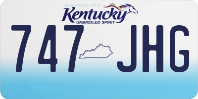 KY license plate 747JHG
