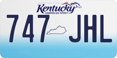 KY license plate 747JHL