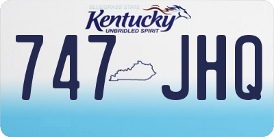 KY license plate 747JHQ