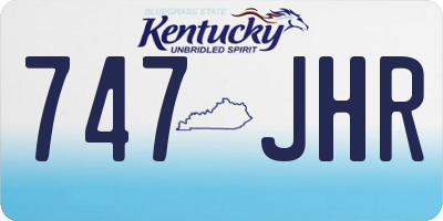 KY license plate 747JHR