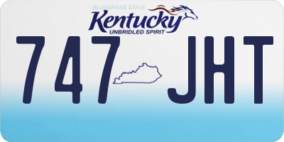 KY license plate 747JHT