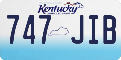 KY license plate 747JIB