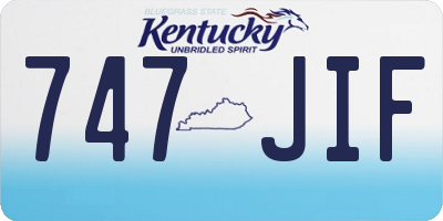 KY license plate 747JIF