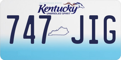 KY license plate 747JIG