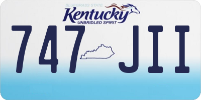 KY license plate 747JII