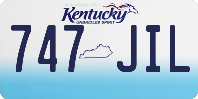 KY license plate 747JIL