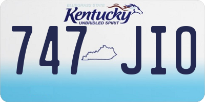 KY license plate 747JIO