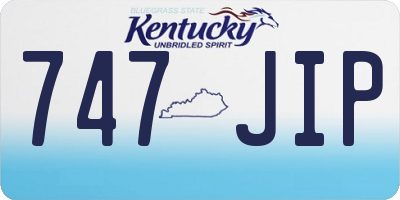 KY license plate 747JIP