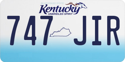 KY license plate 747JIR