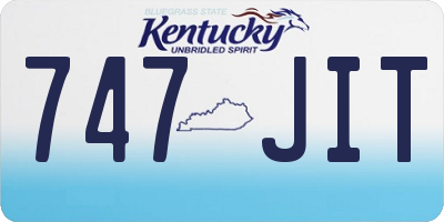 KY license plate 747JIT