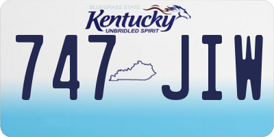 KY license plate 747JIW