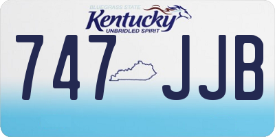 KY license plate 747JJB