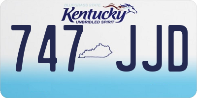 KY license plate 747JJD