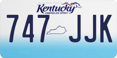 KY license plate 747JJK