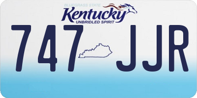 KY license plate 747JJR