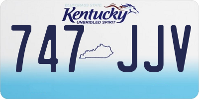 KY license plate 747JJV