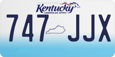 KY license plate 747JJX