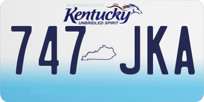 KY license plate 747JKA