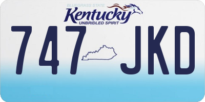 KY license plate 747JKD