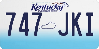 KY license plate 747JKI