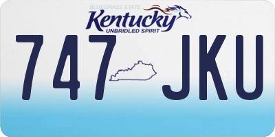 KY license plate 747JKU