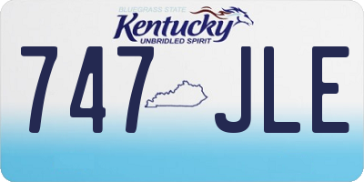 KY license plate 747JLE