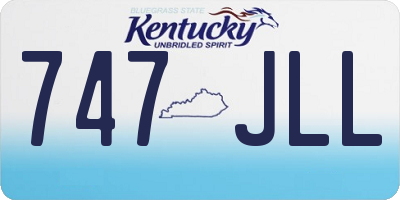 KY license plate 747JLL