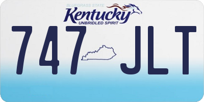 KY license plate 747JLT