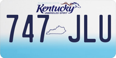 KY license plate 747JLU