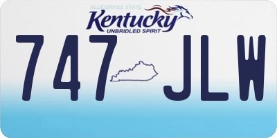 KY license plate 747JLW