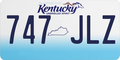 KY license plate 747JLZ