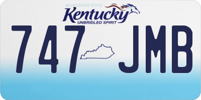 KY license plate 747JMB