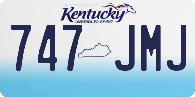KY license plate 747JMJ