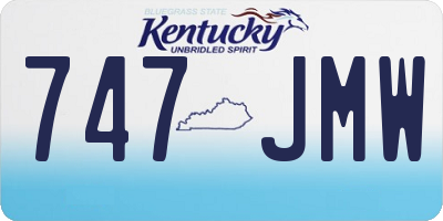 KY license plate 747JMW