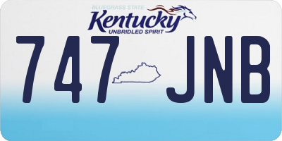 KY license plate 747JNB