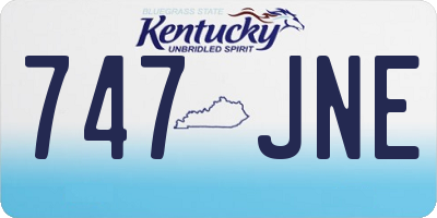 KY license plate 747JNE