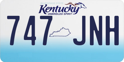 KY license plate 747JNH