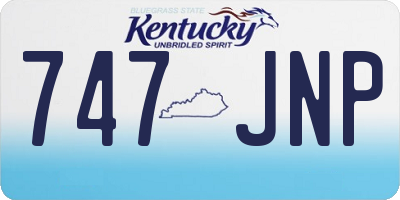 KY license plate 747JNP