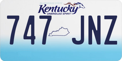 KY license plate 747JNZ