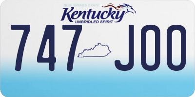 KY license plate 747JOO