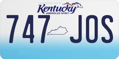 KY license plate 747JOS