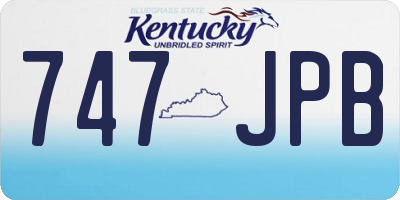 KY license plate 747JPB