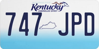 KY license plate 747JPD