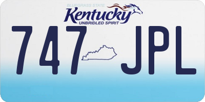 KY license plate 747JPL