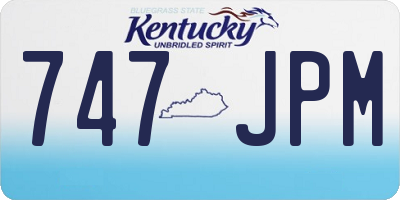 KY license plate 747JPM