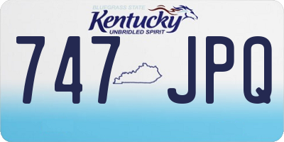 KY license plate 747JPQ