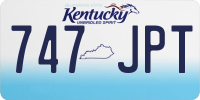 KY license plate 747JPT