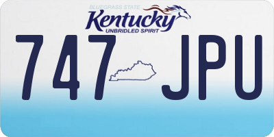KY license plate 747JPU